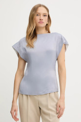 Halenka BOSS Bavati dámská, modrá barva, hladká, 50541815