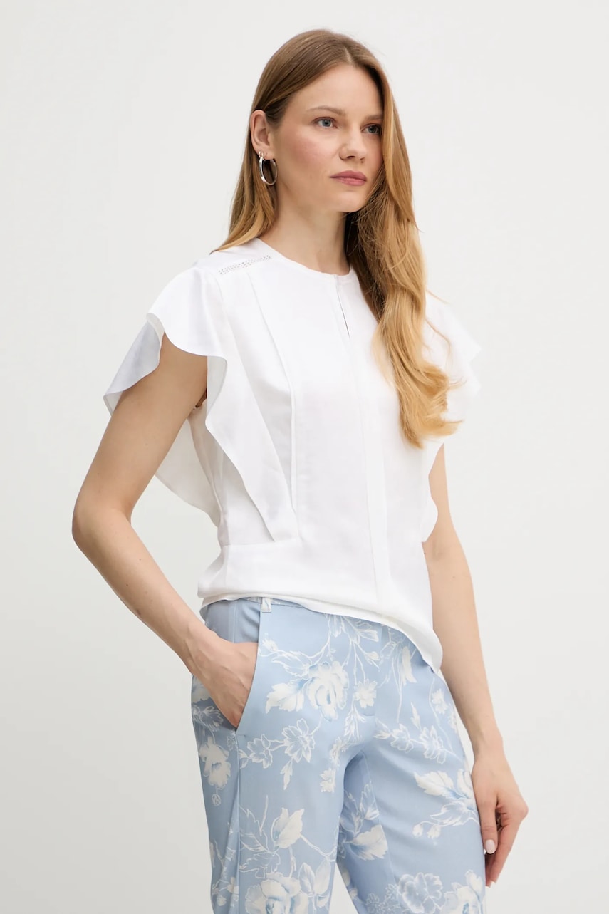 Halenka BOSS dámská, béžová barva, hladká, 50540635