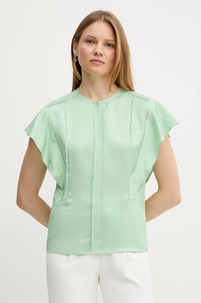 Halenka BOSS dámská, zelená barva, hladká, 50540635