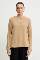 Halenka Calvin Klein dámská, béžová barva, hladká, LV044E903G