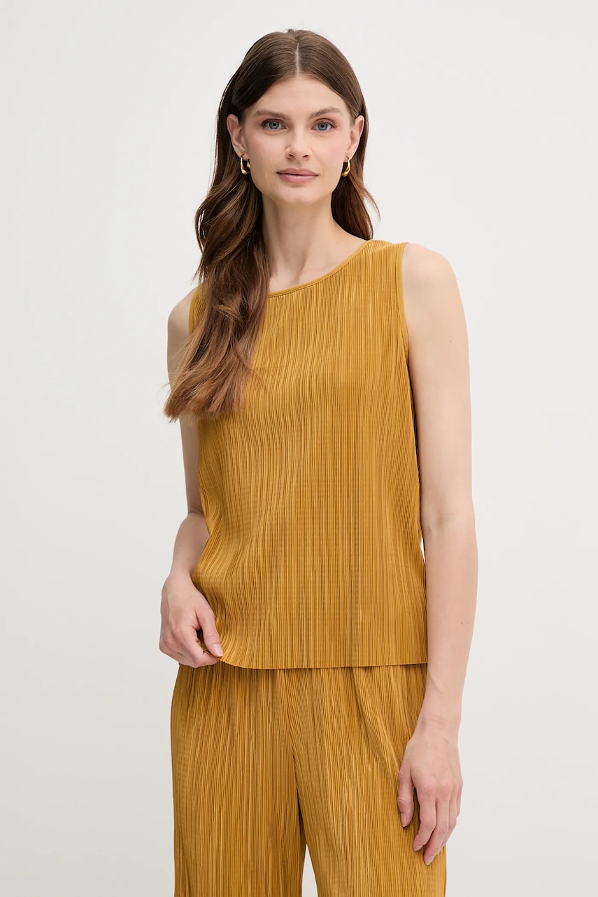 Halenka Calvin Klein dámská, žlutá barva, hladká, LV044A212G