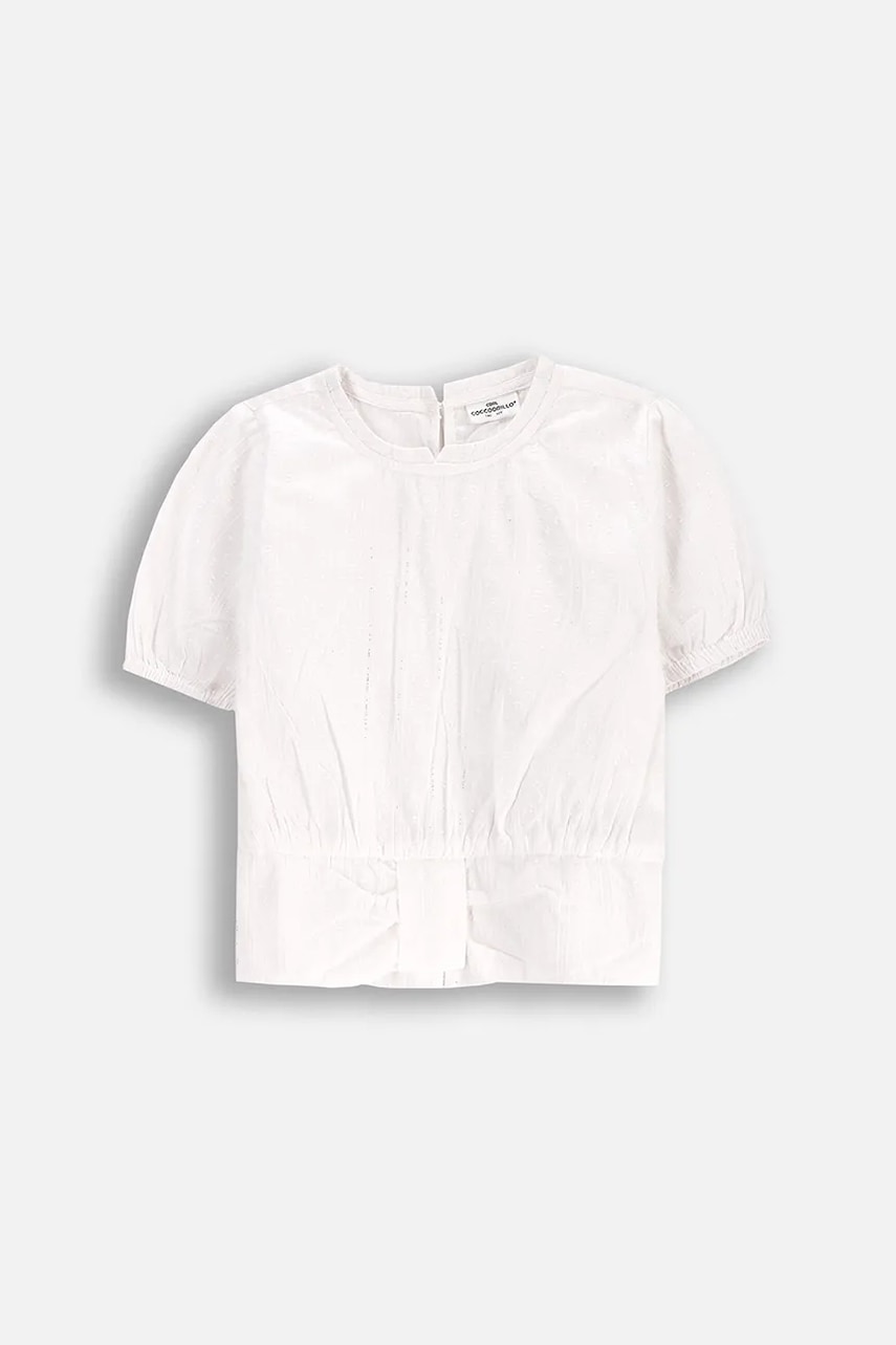 Halenka Coccodrillo bílá barva, FLOWER PARADISE GIRL JUNIOR