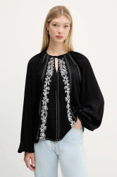 Halenka Desigual TALLO dámská, černá barva, vzorovaná, 25WWBW07