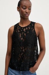 Halenka Desigual TÁNATOS dámská, černá barva, vzorovaná, 25SWBW25