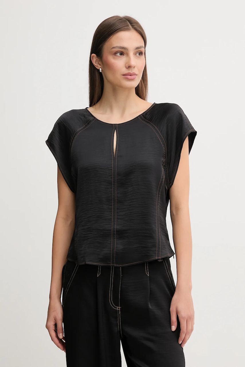 Halenka Dkny dámská, černá barva, hladká, P5EA7B94