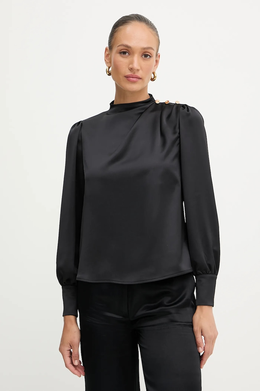 Halenka Fracomina dámská, černá barva, hladká, FR25WT1020W41101