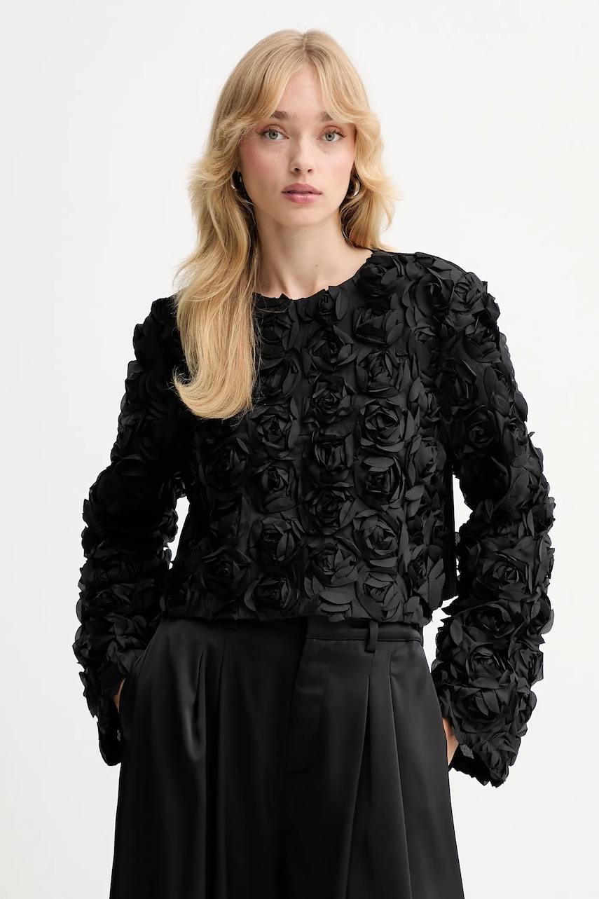 Halenka Gestuz dámská, černá barva, vzorovaná, 10910826