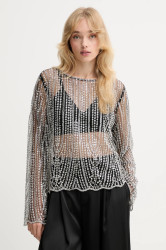 Halenka Gestuz dámská, stříbrná barva, vzorovaná, 10910698