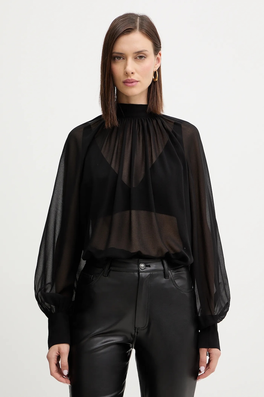 Halenka Guess AUDRINE dámská, černá barva, vzorovaná, W5BH84 W3022