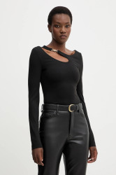 Halenka Guess ELEANOR dámská, černá barva, s aplikací, W5BP18 KC7M2