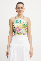 Halenka Guess GAELLE dámská, béžová barva, vzorovaná, W5GH74 WH9Z2