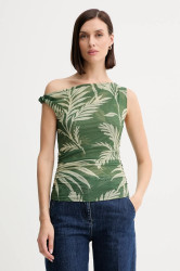 Halenka Guess MIRIN dámská, zelená barva, vzorovaná, W5YP30 KBAH2
