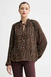 Halenka Guess NEW JOSETTE dámská, hnědá barva, vzorovaná, W5BH74 WGLA2