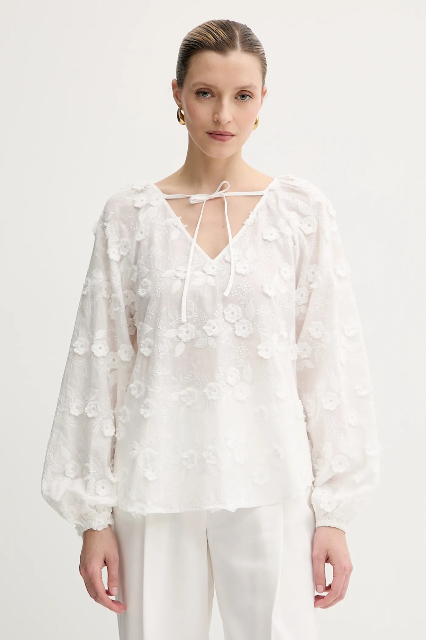 Halenka Guess PELARI dámská, bílá barva, vzorovaná, W5GH0Y WHAJ0