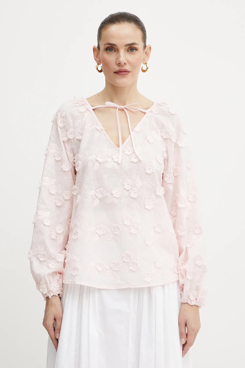 Halenka Guess PELARI dámská, růžová barva, vzorovaná, W5GH0Y WHAJ0