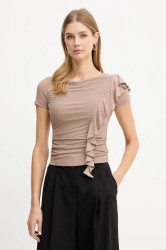 Halenka Guess VERDIANA dámská, hnědá barva, hladká, W5YP08 KCZC2