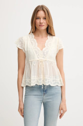 Halenka Hoss Intropia dámská, béžová barva, vzorovaná, 5872098