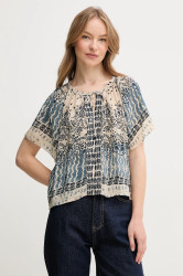 Halenka Hoss Intropia dámská, béžová barva, vzorovaná, 5879130