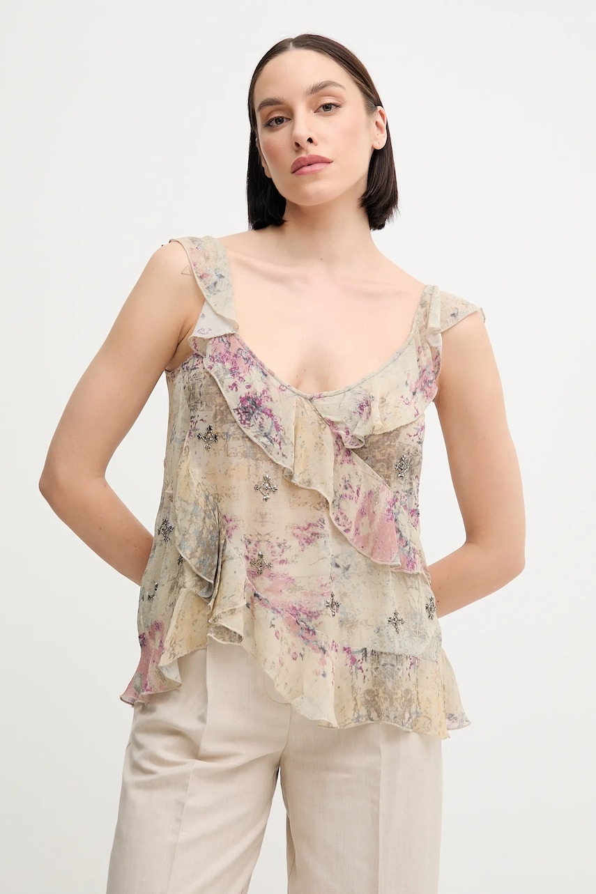 Halenka Hoss Intropia dámská, zelená barva, vzorovaná, 5879131