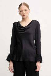 Halenka Joseph Ribkoff dámská, černá barva, s aplikací, 254020