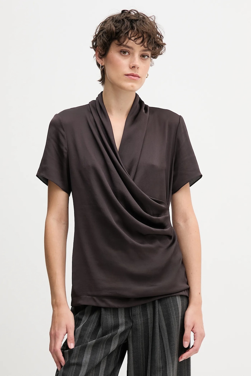 Halenka Joseph Ribkoff dámská, hnědá barva, hladká, 253237F25