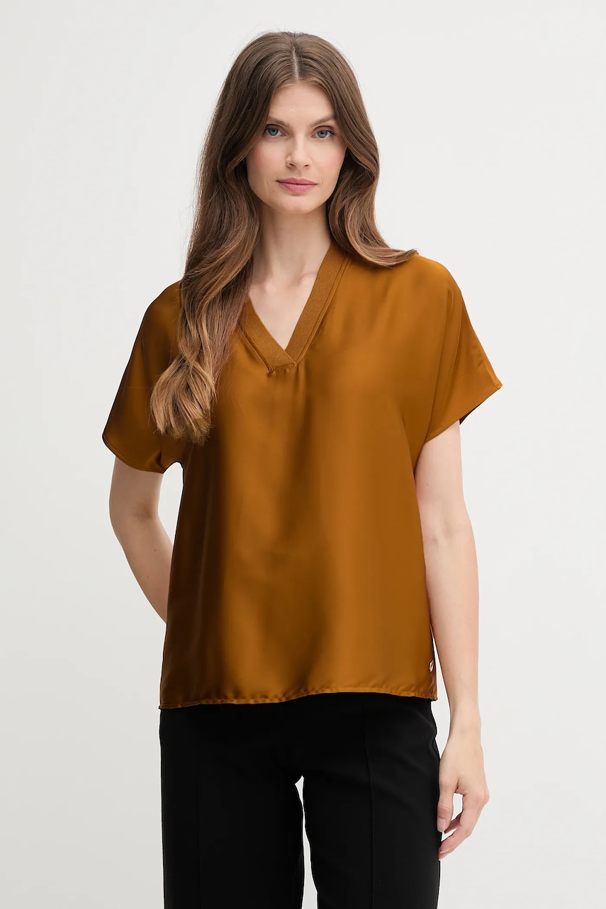 Halenka Joseph Ribkoff dámská, hnědá barva, hladká, 253921