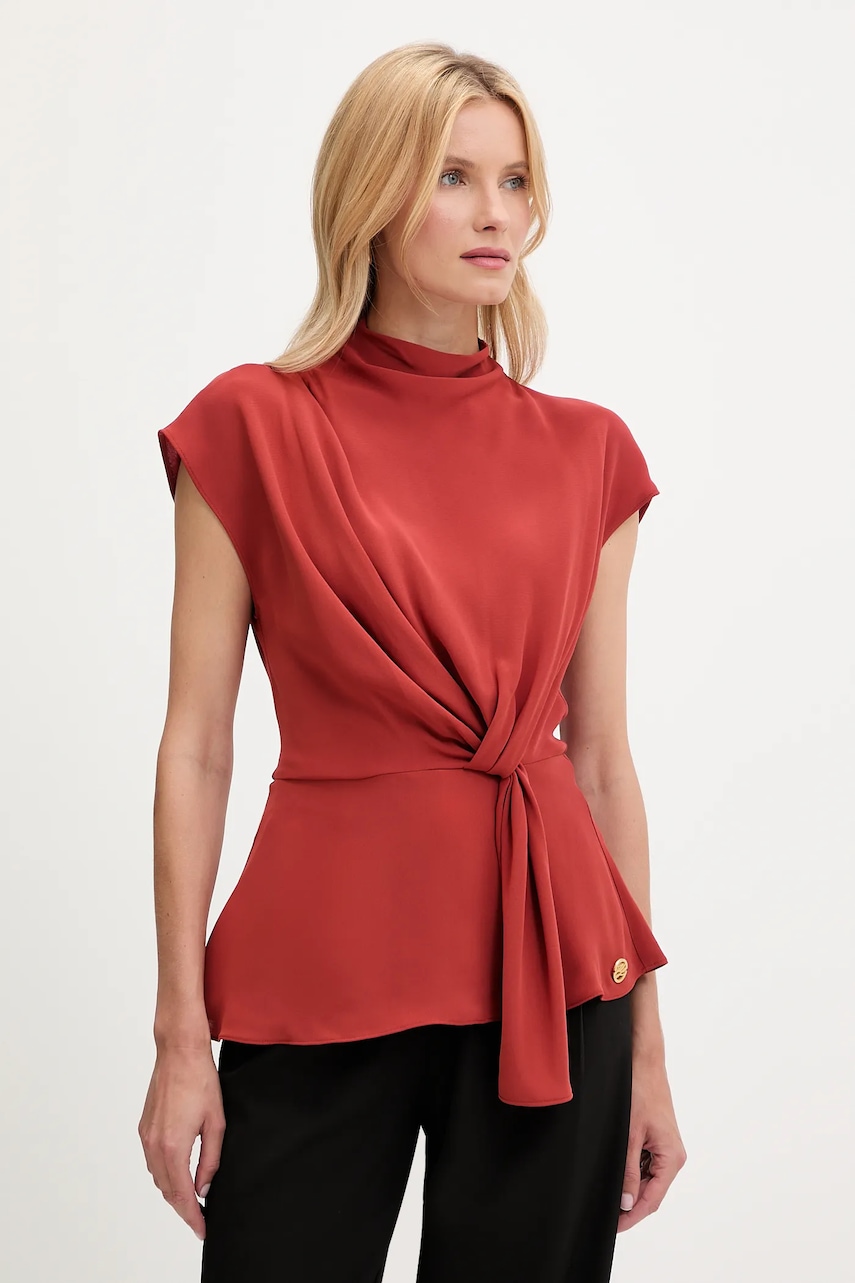 Halenka Karl Lagerfeld dámská, oranžová barva, hladká, A3W11017