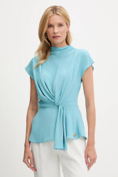 Halenka Karl Lagerfeld dámská, tyrkysová barva, hladká, A3W11017