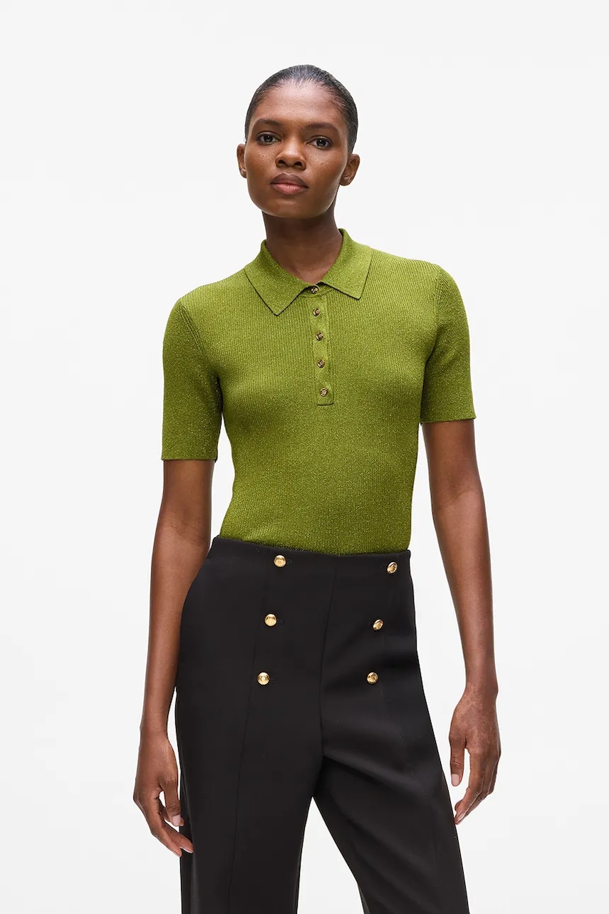 Halenka Karl Lagerfeld dámská, zelená barva, A4W18053