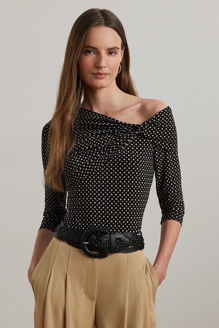 Halenka Lauren Ralph Lauren dámská, černá barva, 200971282