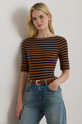 Halenka Lauren Ralph Lauren dámská, hnědá barva, vzorovaná, 200980041