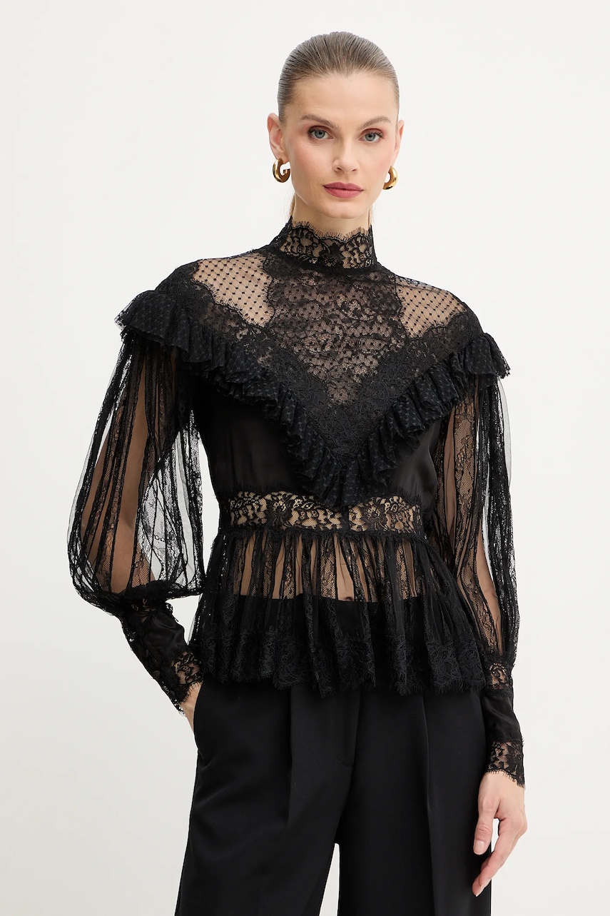 Halenka Luisa Spagnoli dámská, černá barva, hladká, 542409