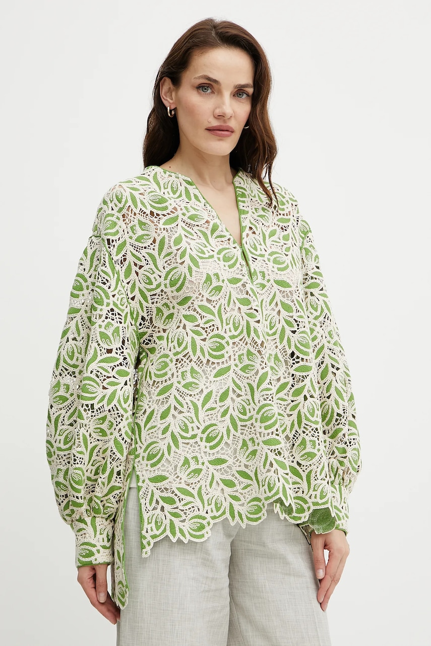 Halenka Luisa Spagnoli dámská, zelená barva, vzorovaná, 542155