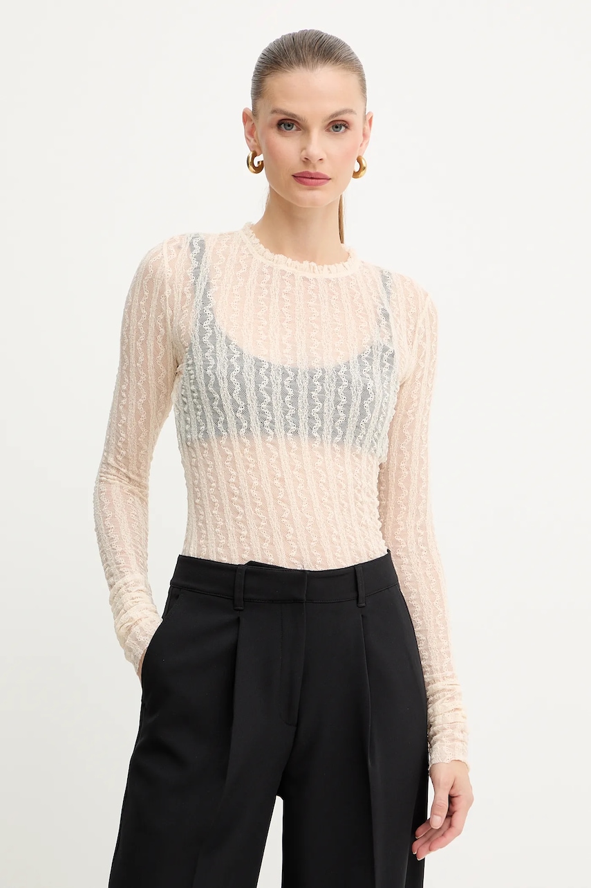 Halenka MAX&Co. dámská, béžová barva, hladká, 2526946013200