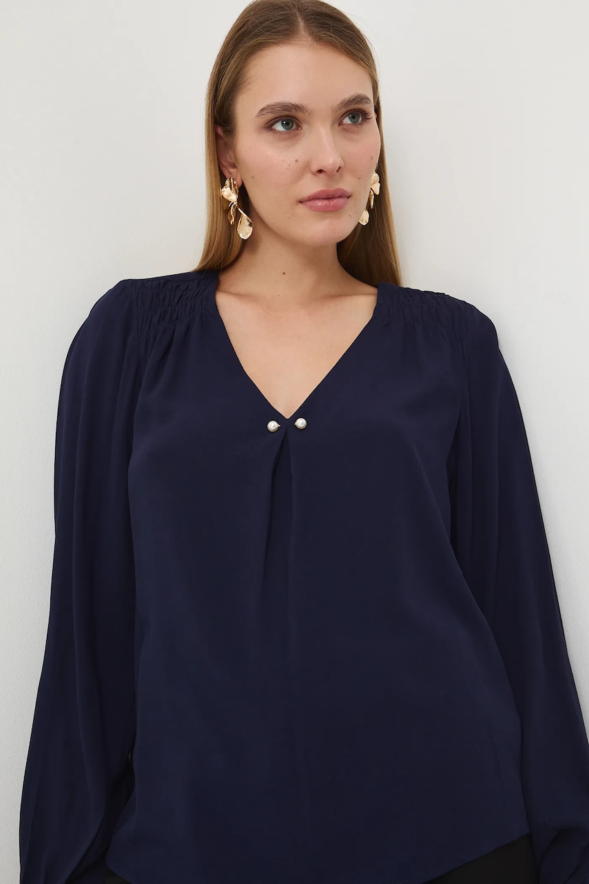 Halenka Medicine dámská, tmavomodrá barva, hladká