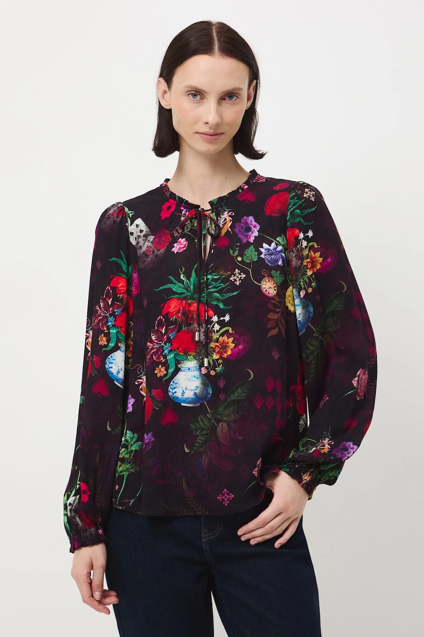 Halenka Medicine dámská, vínová barva, vzorovaná