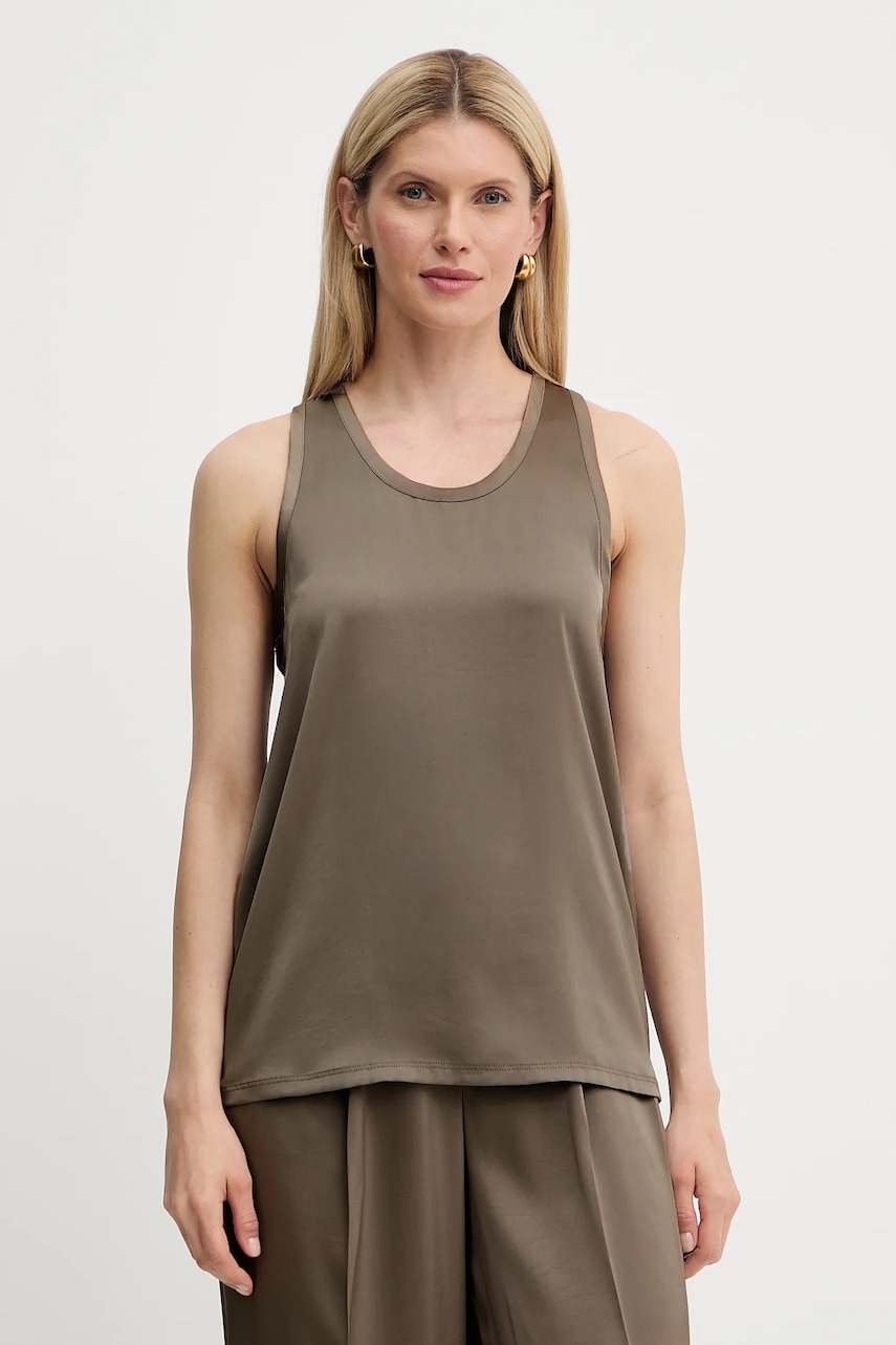 Halenka MICHAEL Michael Kors dámská, zelená barva, hladká, MT540TXAYJ