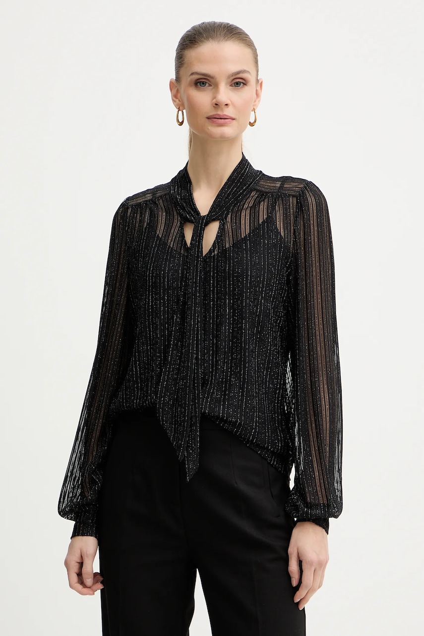 Halenka Morgan dámská, černá barva, vzorovaná, TEVAL