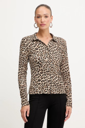 Halenka Morgan dámská, hnědá barva, vzorovaná, TJOSY