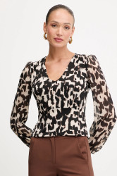 Halenka Morgan dámská, hnědá barva, vzorovaná, TRITA