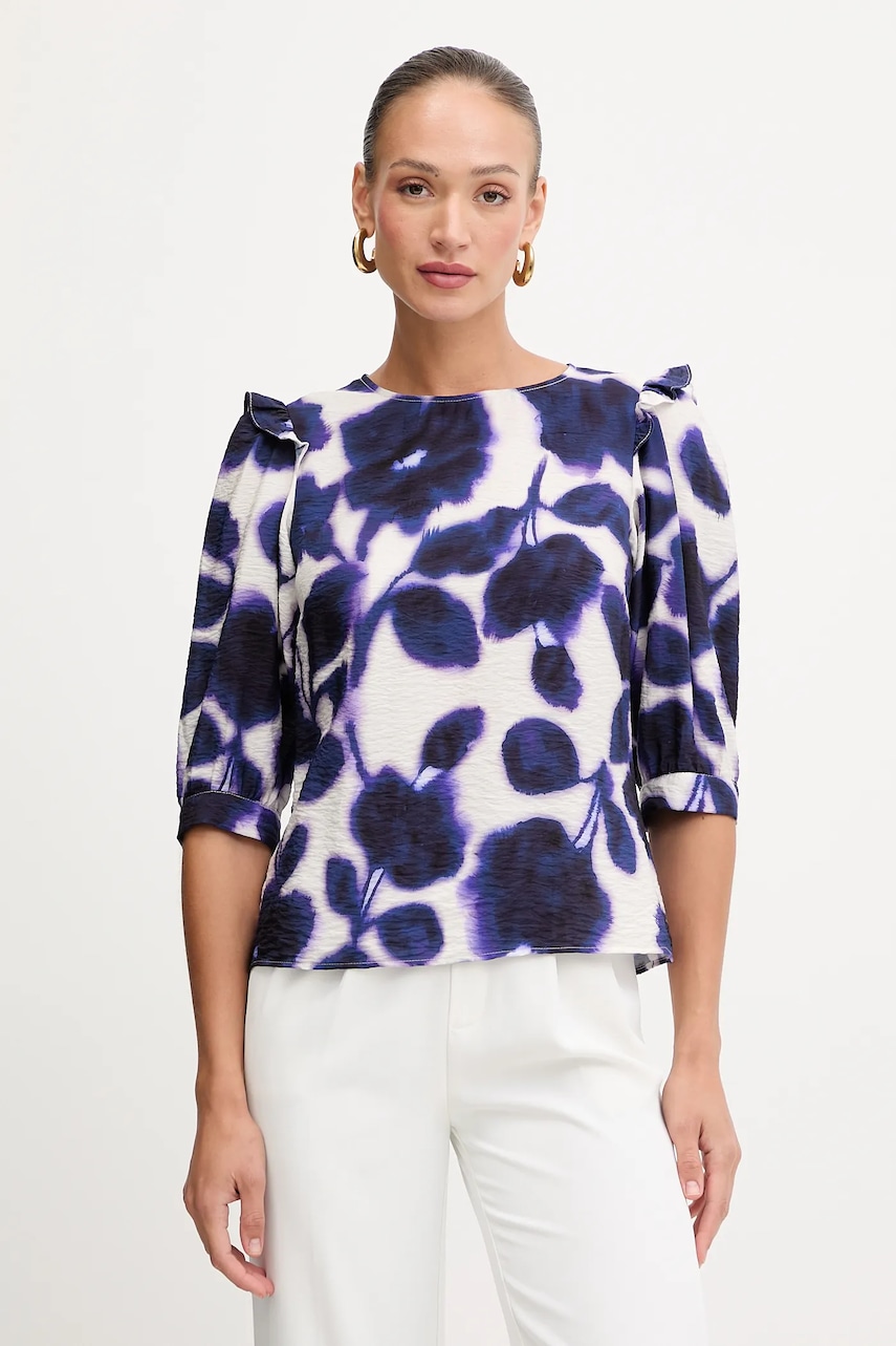 Halenka Morgan dámská, tmavomodrá barva, vzorovaná, ORIRO.F