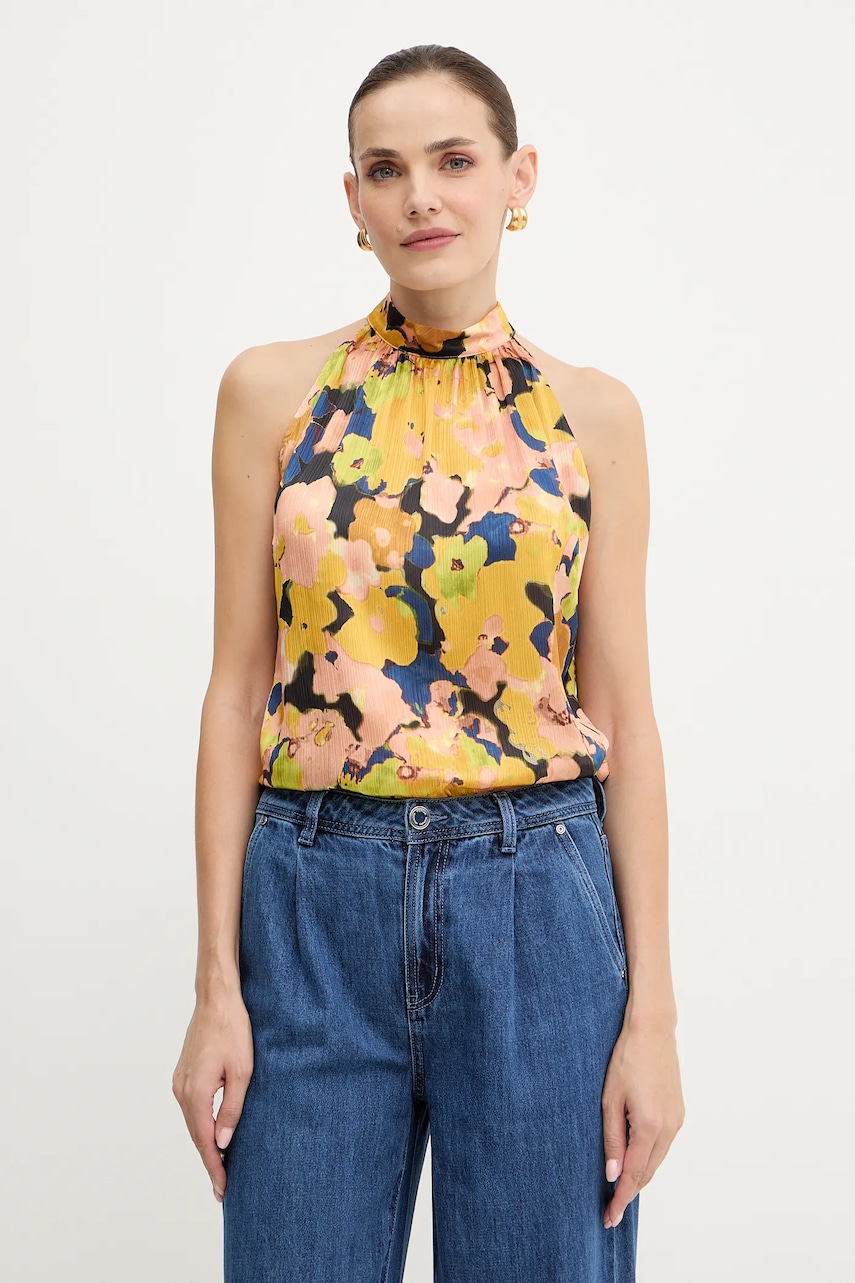 Halenka Morgan dámská, žlutá barva, vzorovaná, OGINO.F