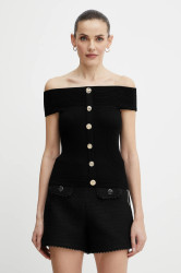 Halenka Morgan MDONA dámská, černá barva, hladká, MDONA