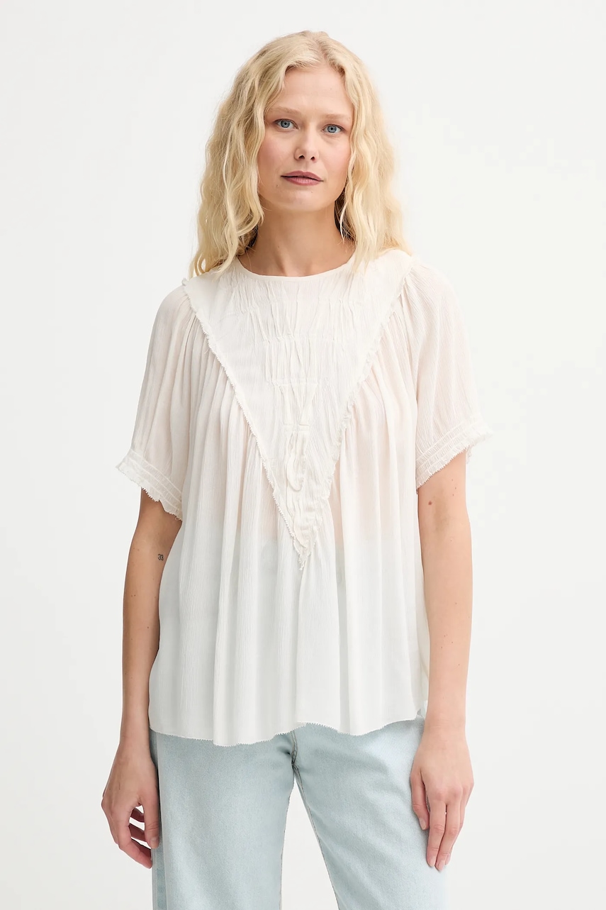 Halenka MUNTHE PERILLA dámská, béžová barva, hladká, 252100025231