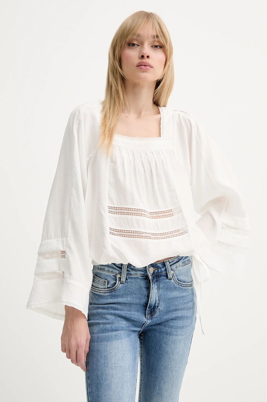 Halenka MUNTHE UROSE dámská, bílá barva, hladká, 255101825521