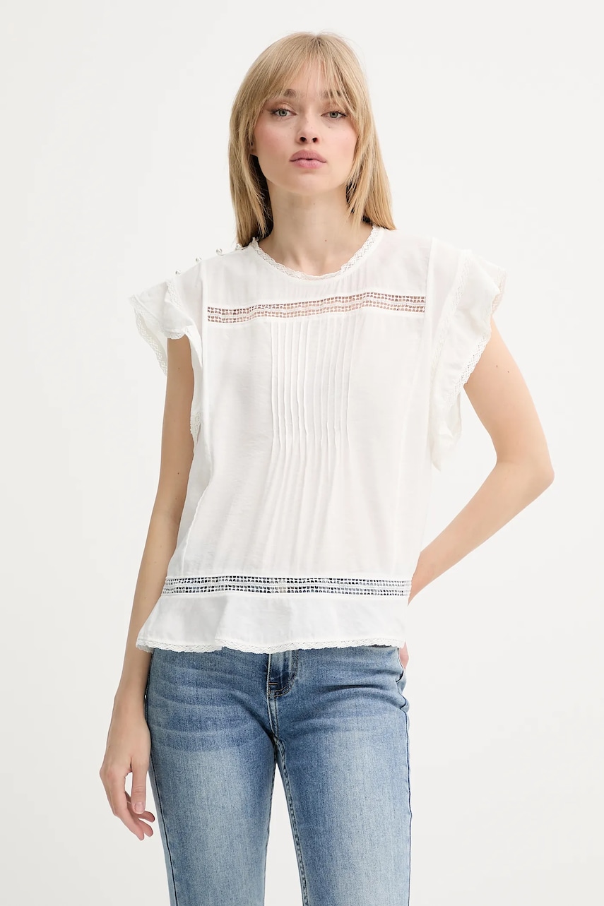 Halenka MUNTHE USALINA dámská, bílá barva, hladká, 255101925521