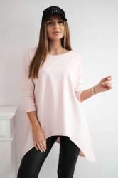 Halenka oversize pudrově růžová