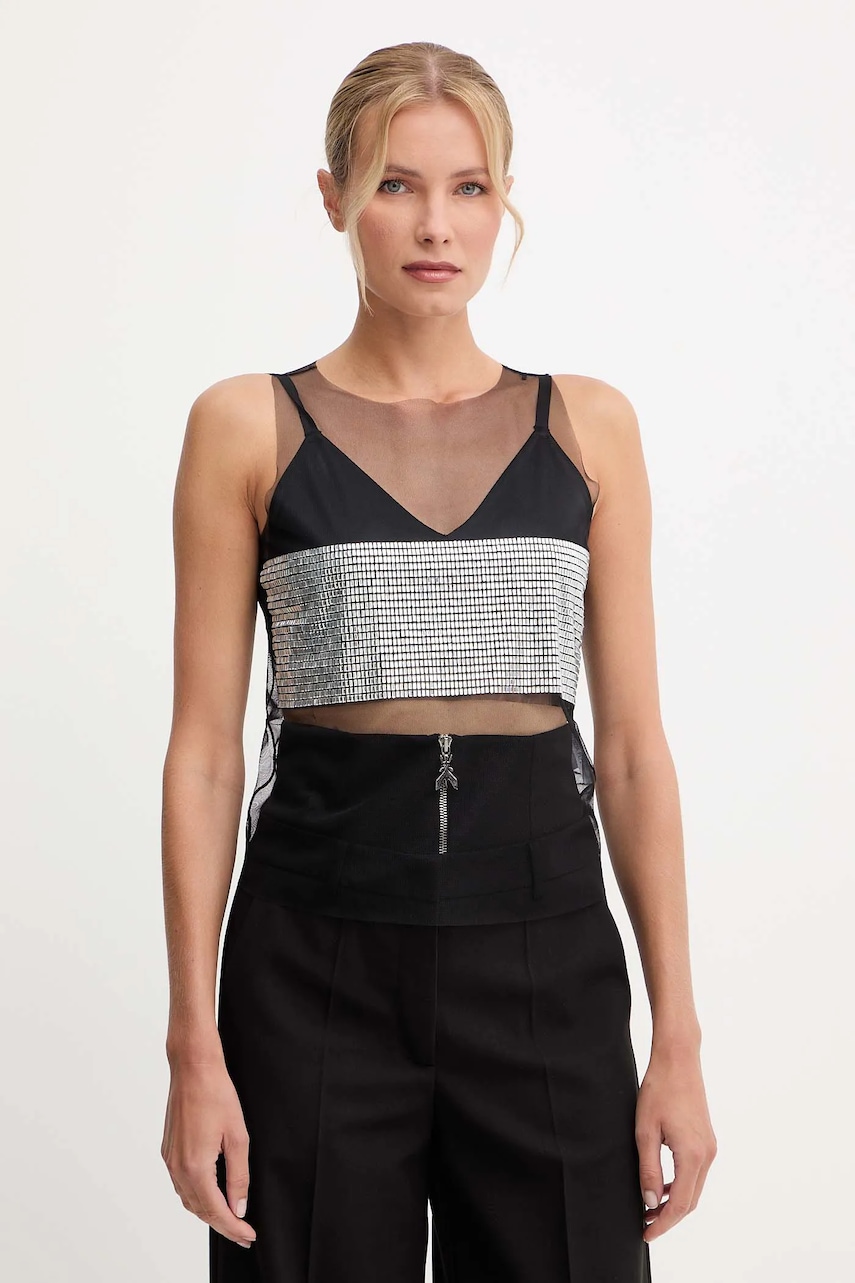 Halenka Patrizia Pepe dámská, černá barva, s aplikací, 2M4503 J338