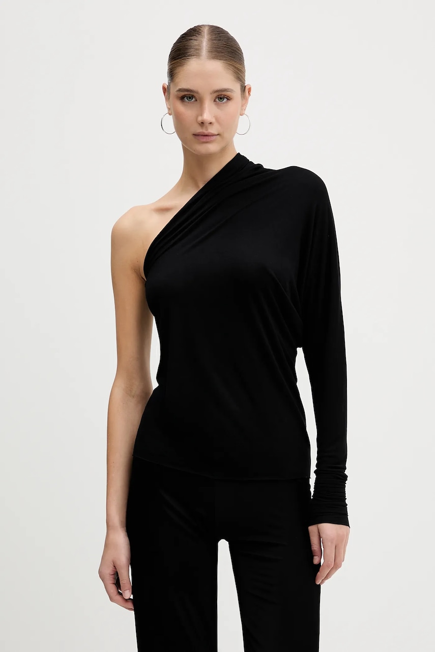 Halenka Rick Owens Lilies Diana dámská, černá barva, hladká, LI02E3220.RV