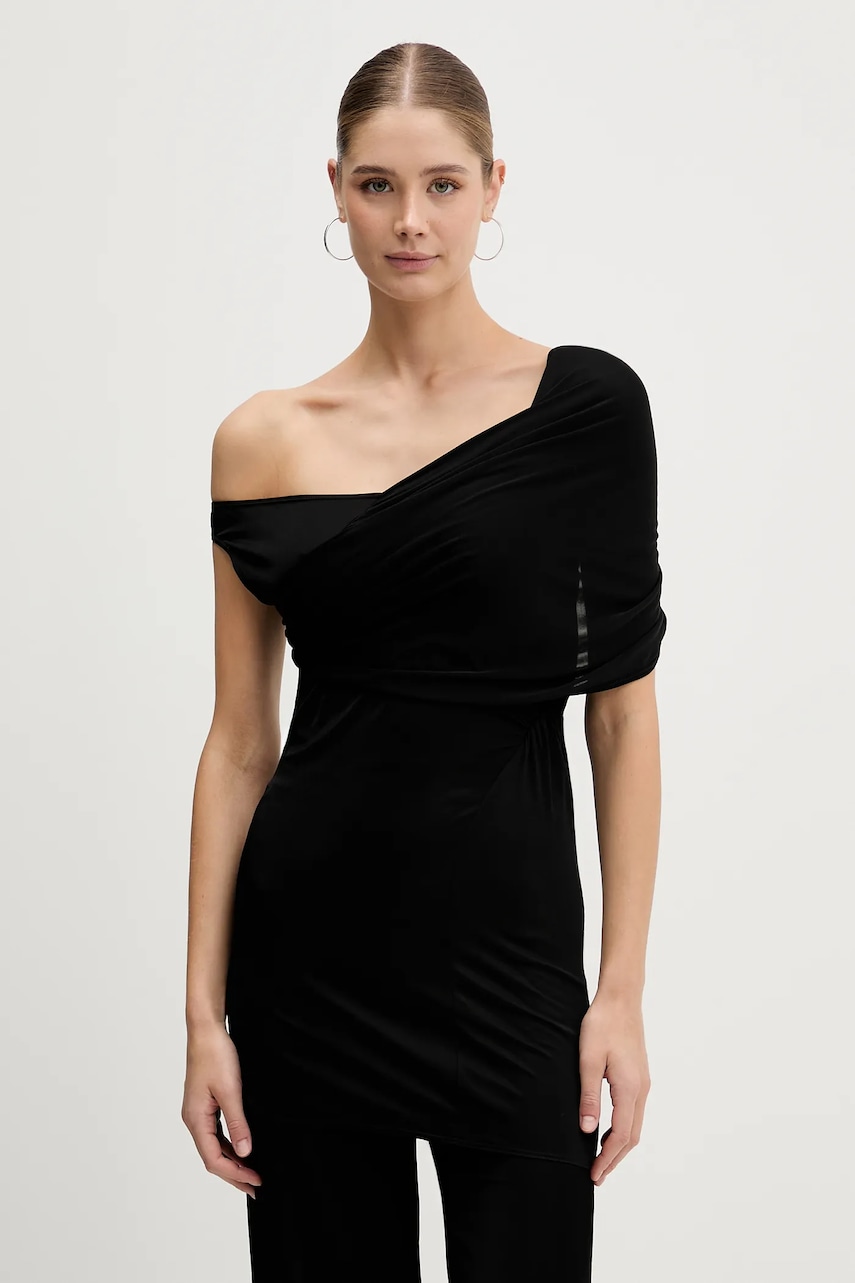 Halenka Rick Owens Lilies Sahara dámská, černá barva, hladká, LI02E3108.JVS